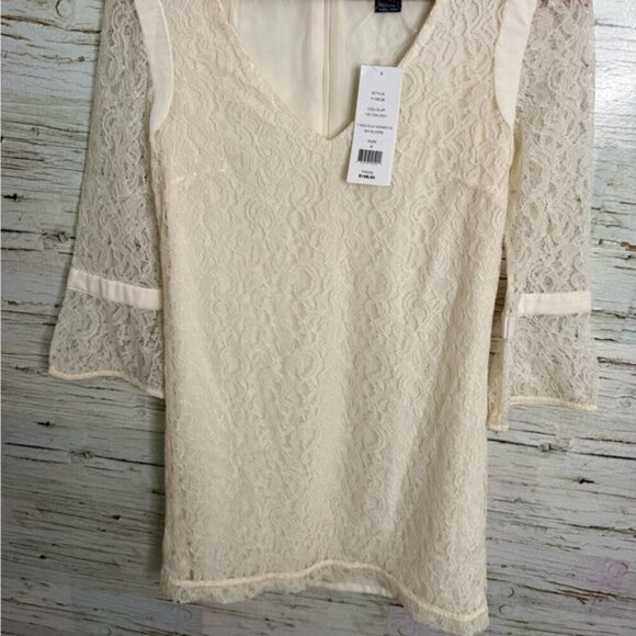 French Connection T-Gigliolia Moments Dress white cream lace NWT size 2 - Picture 2 of 8